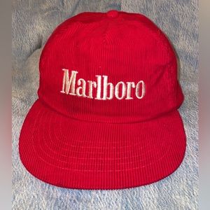 🚬💥Vintage Deadstock Marlboro Cigarettes Corduroy Snapback Hat💥🚬